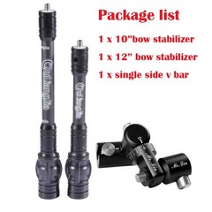 Archery Bow Stabilizer 10″&12″ Compound Bow Single Side V-bar Weights Kit
