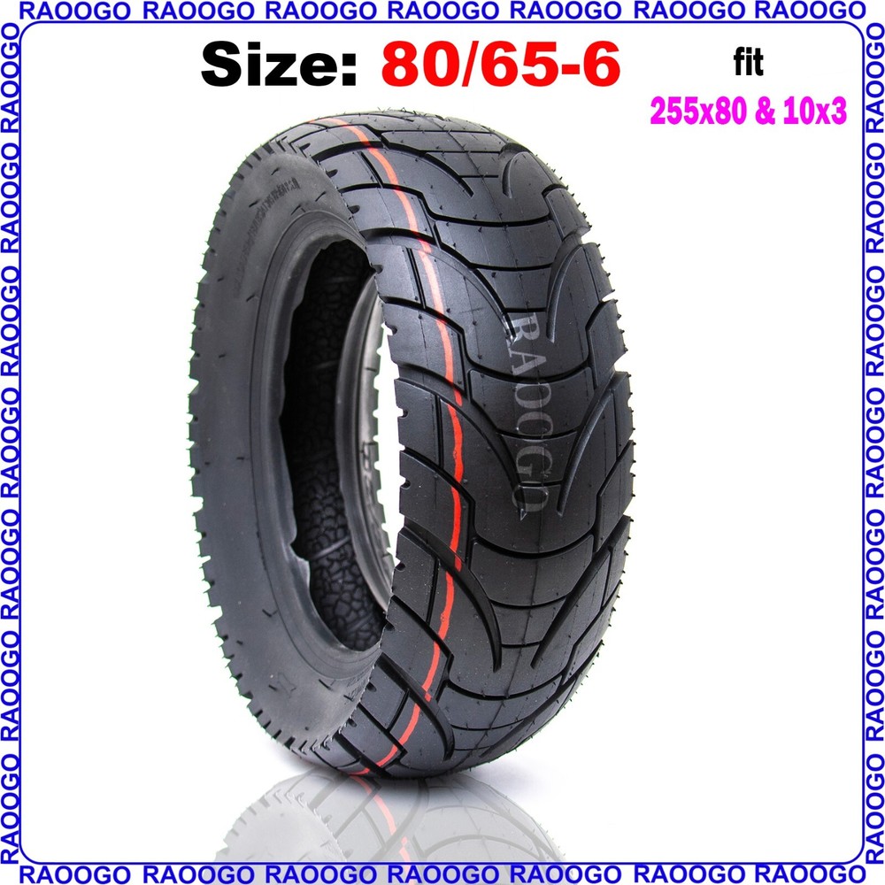 80/65-6 Tire only fit 10×3 255×80 Varla Mantis zero 10x d6+ Electric Scooter