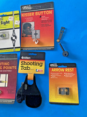 VTG LOT NOS TRAD ARCHERY GAME TRACKER RH VINTAGE ALLEN SHOOTING TAB KISSER PEEP