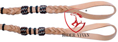 40 Plaits Bosal Set,Horse Bosal Set 12″,Rawhide Bosal Set With Nylon Mecate Rein