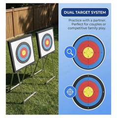 2PCS 20” EVA Archery Target Block w/ Papers, Pins & Arrow Puller