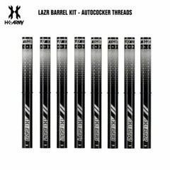 HK Army LAZR Paintball Barrel Kit – Autococker – Polish Black / Black Inserts