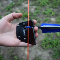 Finger Guard Archery Leather Finger Tab Left Hand Protector Recurve Bow 1X