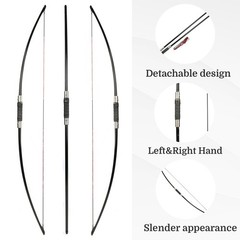 64.5» Takedown English Longbow 20-120lbs Bow Hunting Target Adult Archery