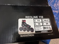 K2 Skate Redline 110 Pro Racing Inline Skates Size US 11 Red Black Unisex Men
