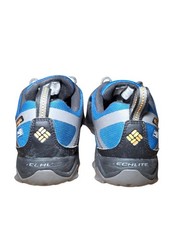 Columbia Mens 7/ W 8.5 Trailstorm Waterproof Hiking Shoes Gray Blue YM0749-036