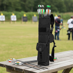 Lightweight Archery Back Arrow Quiver Dual Use Foldable Compact Hip Arrows Bag