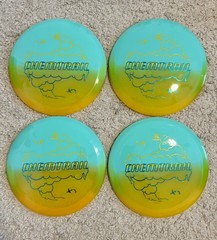 Doomsday Discs Retina Chemtrail YELLOW AND TEAL 172g NEW Disc *Lot of 4*