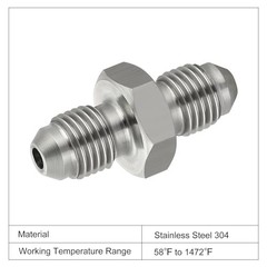 3AN Male to Male Stainless Steel Brake Coupler Union Straight 3AN to 3AN