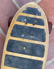 Vintage 1970’s Skateboard Deck Complete Tracker Trucks Tiger Trak IV 4 Wheels