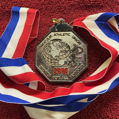 Amateur Athletic Union United States Medal Sport for All & Lanyard Slvr Tone M11