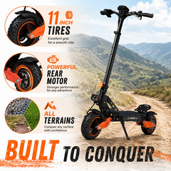 1600w adults electric scooter 40 mph 330lbs load full suspension big screen