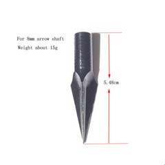 12pcs 220gr Tradition Hunting Bamboo Wooden Arrow Tips Broadheads DIY Bore 3/10″