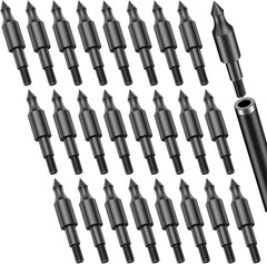 24Pcs Archery Field Points 125 Grain Steel Field Tips 5/16″ Screw-in Arrow Point