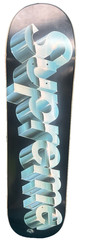 Supreme New York Chrome Logo Skateboard Deck Black SS 2020