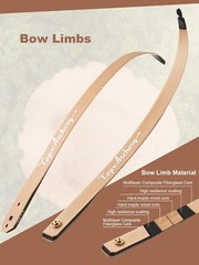 60» Takedown Recurve Bow Arrows Wood Riser Archery Hunting BowTarget Shooting