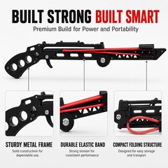 High-Velocity Dual Elastic Band Folding Crossbow Professional Training Portable