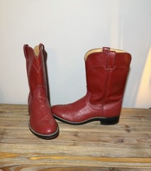 Vintage Laredo Red Leather Cowboy Boots 8.5 D Western Pull On Men’s 7917 VGUC