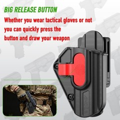 Adjustable Holster for Glock 17 19 19X 43 44 45 48 / Hellcat Pro/Ruger 57 / S…