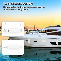 Orlang 6.5In X 23In Boat Fenders Boat Bumpers For Docking 4 Pack Inflatable