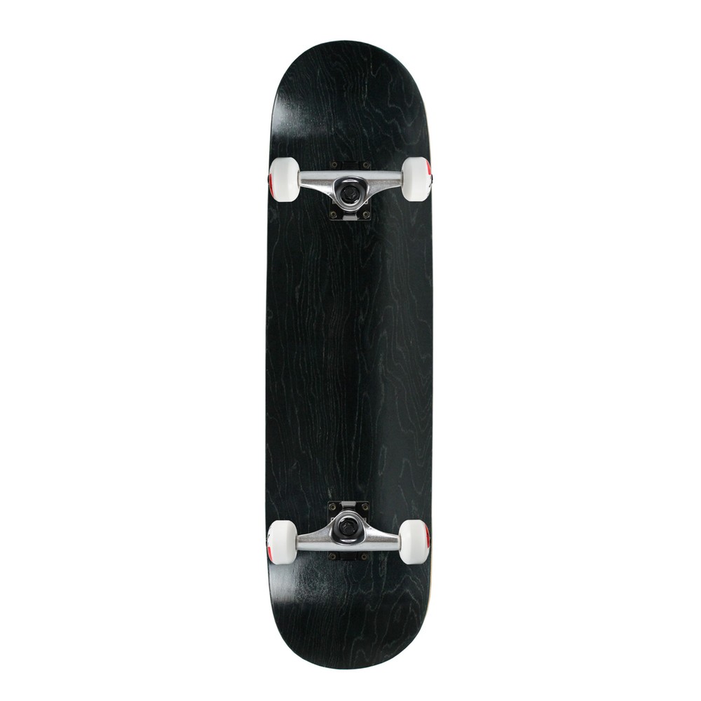 Moose Complete Skateboard Stained Black 8.5″ Silver/White Assembled