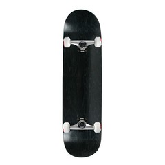 Moose Complete Skateboard Stained Black 8.5″ Silver/White Assembled