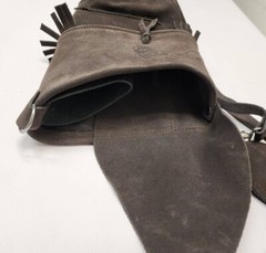 Traditional Genuine Leather Dark Brown Suede Back Quiver