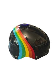 Triple 8 Sweatsaver Helmet Rainbow Sparkle Black NEW OPEN BOX