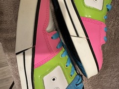 DC Multicolor Blue Pink Green White Athletic Skateboarding Shoes