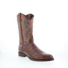 Dingo Trail Boss DI-108 Mens Brown Leather Pull On Cowboy Western Boots 10