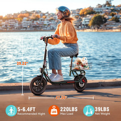 Electric Scooter for Adults – 8.5″/10″/12″ Tires,Peak 500W-700W Motor, 15-30 Mil