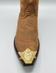 WESTERN COWBOY BOOT TIPS Pair – Long Horn Flat Tips