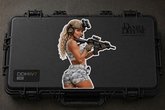 Cartoon Girl Operator AR 15 Sticker Car Gun Decal Tactical Military NVG Anime