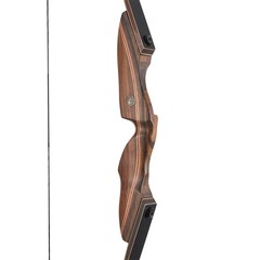 60″ Takedown Recurve Bow 25-60lbs Wooden Limbs Archery Bow Hunting Shoot Target