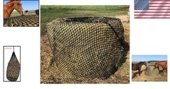 Knotless Heavy-Duty 4-5mm Thick Slow Feed Hay Net 4×5 for Healthier Horses