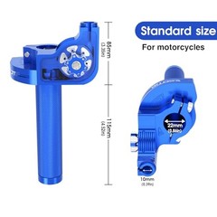 Throttle Grip Throttle Cable Motorcycle 22mm Universal CNC Aluminum Blue