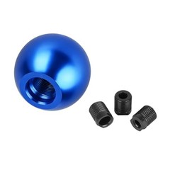 Car Round Ball Gear Shift Knob, Aluminum Alloy Vehicle Manual Automatic Blue