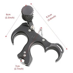 Adjustable 3 Finger Thumb Release Aids Archery Recurve Compound Bow Shot Target