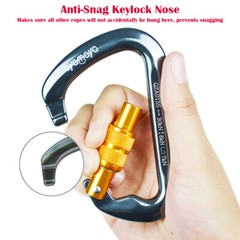 30KN Rock Climbing Carabiner Locking Clip Heavy Duty Tree Arborist Rappel Large