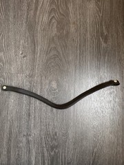 Montar Full Size Plain Black Leather Snap-On Browband