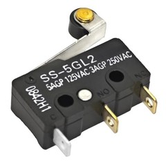 SS-5GL2 Microswitch (Pack of 6) – 125V AC 5A Micro Limit Switch, Hinge Roller