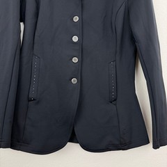 Romfh Jacket Womens 10 Black Equestrian Show Coat Studded Collar Softshell