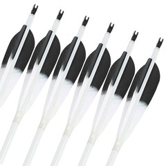 6X 32″ Pure Carbon Arrows SP500 Archery 5» Feather Recurve Bow Hunting +/-.003″