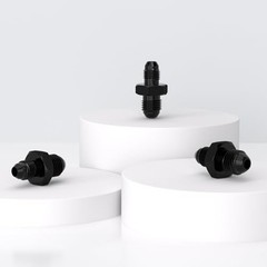 4AN External Thread to 3AN Flared Coupler Union Fitting, Aluminum AN4-AN3