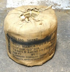 US Army Vietnam War Era 3-Strand Manila Rope (1/2″ x 1200ft) dated 1966