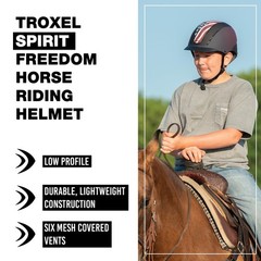 Troxel Spirit Full Coverage Horse Riding Helmet, Low-Profile Medium, Freedom