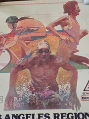 Vintage Bud Light USTS Poster 1982 United States Triathlon Series Los Angeles