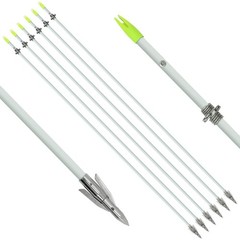36″ Bowfishing Arrows 6/12PCS – Fiberglass Fishing Arrows with Broadhead for Sli