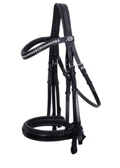 Schockemohle Barcelona Crystal Double Bridle Black/Silver | NO IMPORT FEES