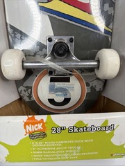 New Vintage SpongeBob SquarePants Bravo 5 sports Skateboard Deck 28”